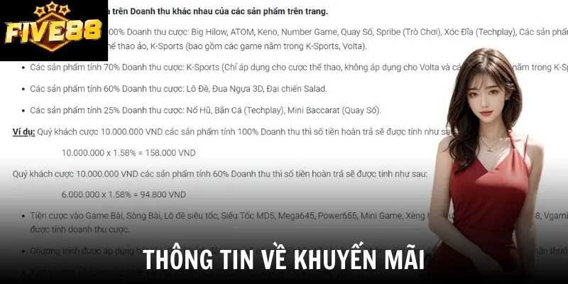 Thông tin về khuyến mãi